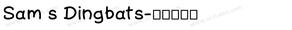 Sam s Dingbats字体转换